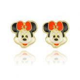 BS2885 Brinco Minnie folheado a ouro c/ resina