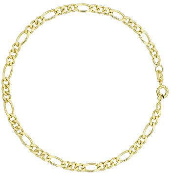 CR0018 22 Pulseira masculina folheada a ouro