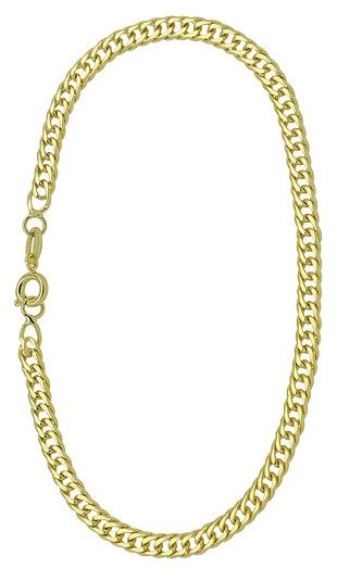 CR0017 22 Pulseira masculina folheada a ouro