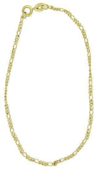 CR0005 22 Pulseira masculina fina folheada a ouro