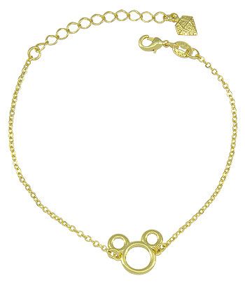 P463 Pulseira Mickey folheada a ouro