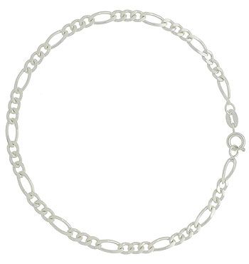 CR0018 22 P Pulseira masculina folheada a prata