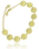 P440 Pulseira 10 mandamentos folheada a ouro